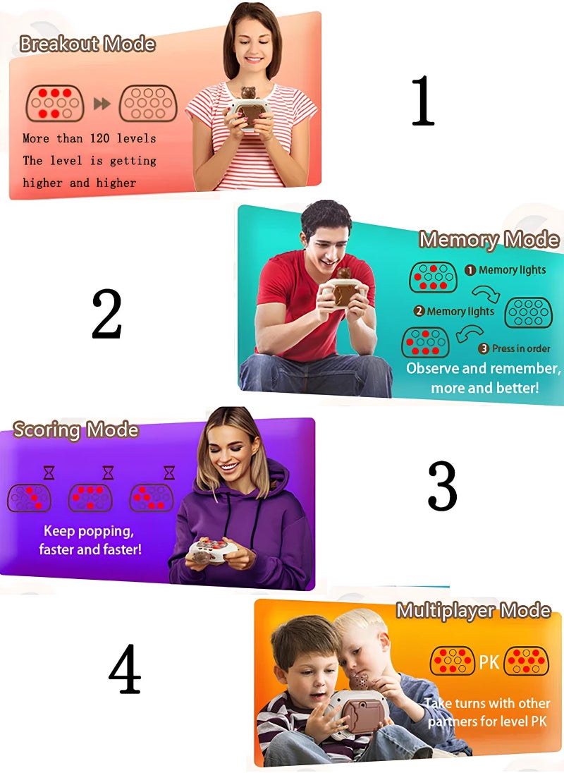 General - Electronic Quick Push Light Up Pop Game Fidget Toys For Adults And Kids With Lanyard Puzzle Game Machine Push Pop Bubble Fidget Sensory Toy Birthday Gifts - Image 1
