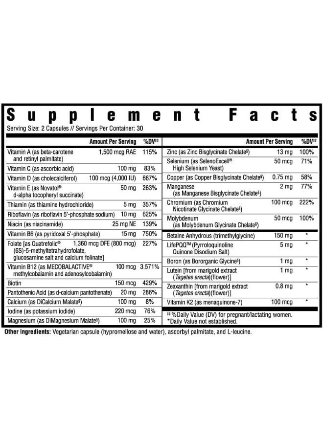 Seeking Health Prenatal Essentials 60 Veg Capsules - Image 2