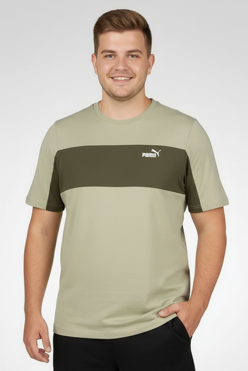 PUMA Men Sportswear Fit Short Sleeve Outdoor T-Shirt, Olive - Image 1
