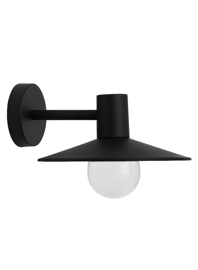 ALFRIDAY Outdoor Modern Wall Sconce, Matte Black, E27 Holder, IP67 - Image 1