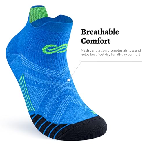 PAPLUS No Show Compression Socks for Men and Women, Low Cut Running Ankle Socks with Arch Support for Plantar Fasciitis, Cyling, Athletic, Flight, Travel, Nurses - Image 5