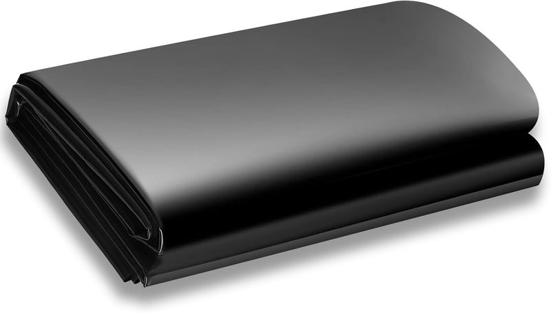 SDLDEER Pond Liner, Pond Liner 3 x 3 m, Black HDPE Pond Liners, Heavy Duty, for Flowers, Gardeners, Greenhouses, Ponds Water Selection, UV Stable - Image 1