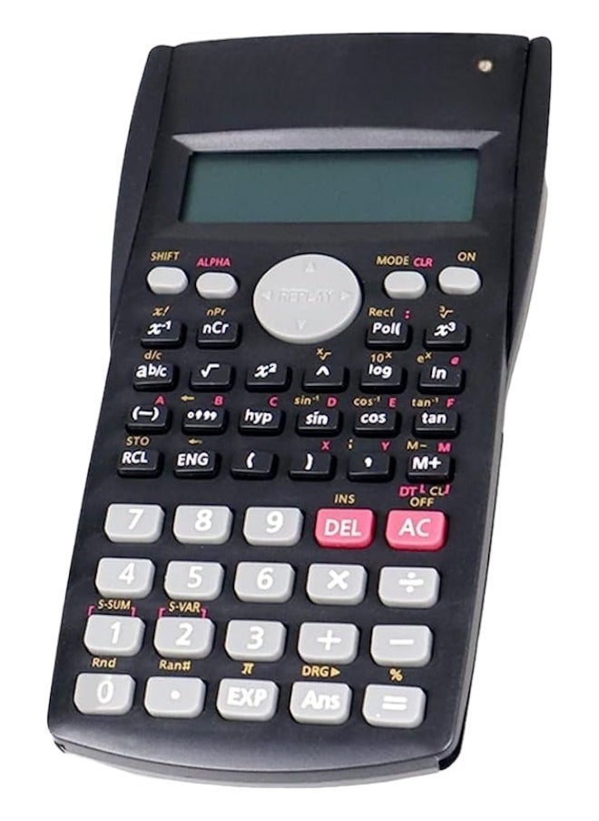 Dexim - 12-Digit Scientific Calculator Student Financial for use with Fractions Statistics Chemistry MathGeneral Calculator Battery Powered Lightweight Durable Long Lasting Design Black - Image 1