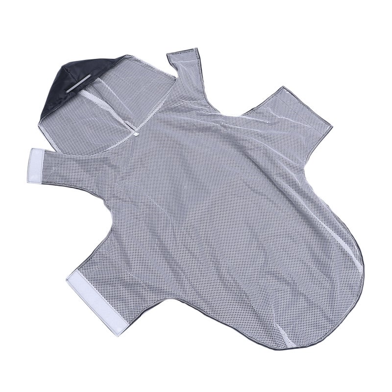 Reflective Hooded Pet Dog Raincoats Big Dogs Clothes Dog Raincoat Puppy Poncho(Black,5XL) - Image 5