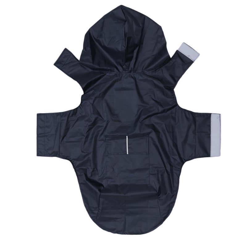 Reflective Hooded Pet Dog Raincoats Big Dogs Clothes Dog Raincoat Puppy Poncho(Black,5XL) - Image 4