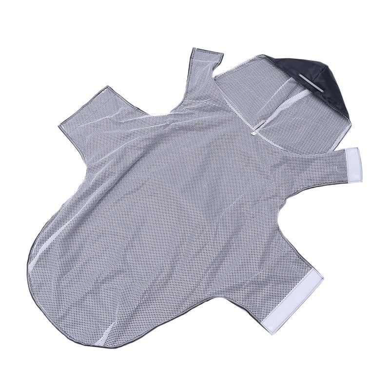 Reflective Hooded Pet Dog Raincoats Big Dogs Clothes Dog Raincoat Puppy Poncho(Black,5XL) - Image 3