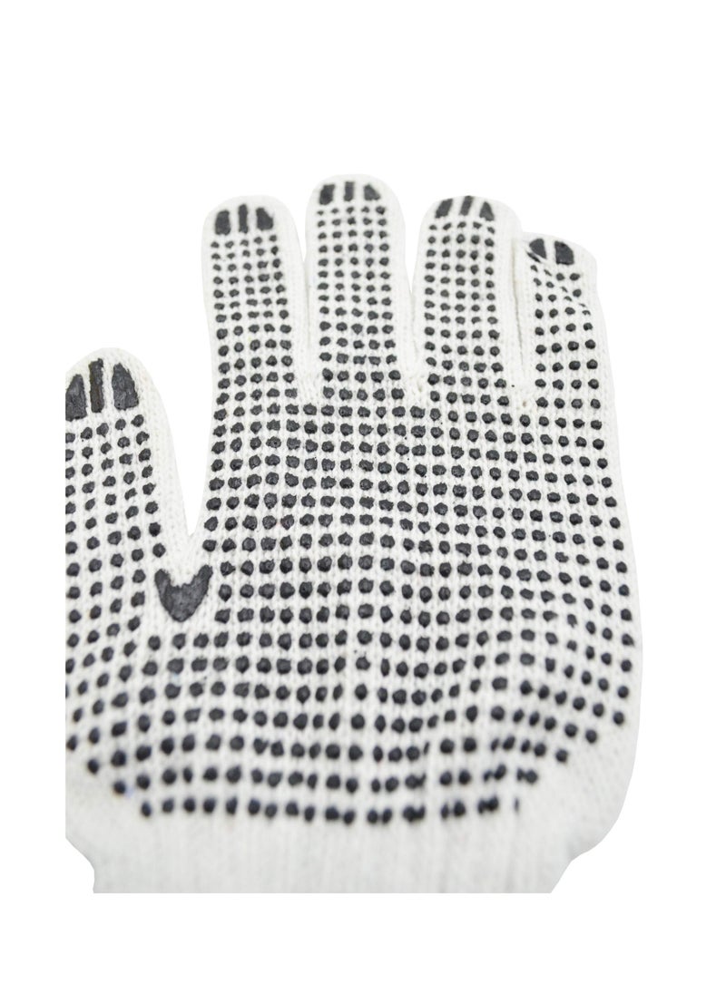 24 Pairs PVC Dotted Knit Work Gloves for Men Women Comfortable Non Slip Cotton Gloves Work Gloves for Painter Mechanic Industrial Warehouse Gardening Construction One Size Bulk - Image 3