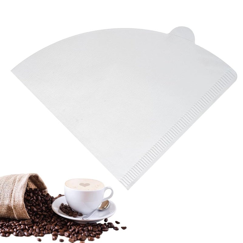 Set of Natural Unbleached Cone-Shaped Paper Coffee Filters for Pour-Over Drippers, a Disposable V60 Style Filter for a Clean Brew - Size 02, 1-4 Cups - Image 1