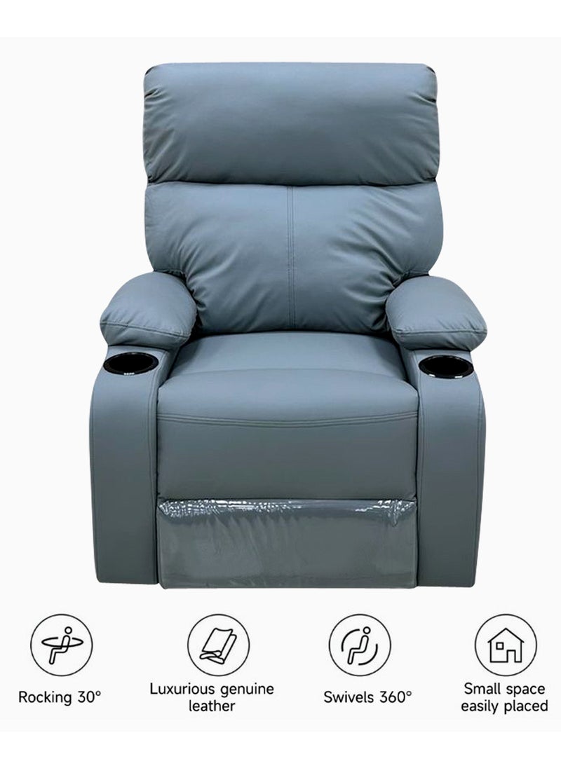 Soft and Comfortable Relaxing Rocking Recliner Sofa Chair With 2 Cup Holder