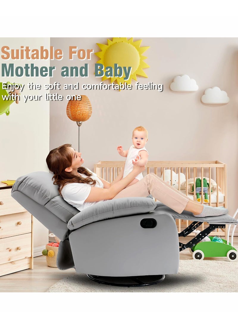 Soft and Comfortable Relaxing Rocking Recliner Sofa Chair With 2 Cup Holder