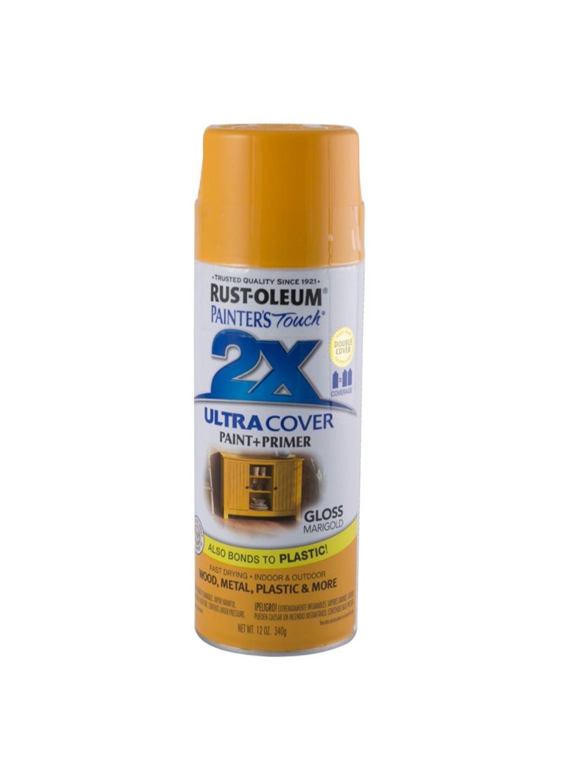 RUST-OLEUM Rustoleum Painter's Touch Ultra Cover 2X Spray Paint (354.9 ml, Gloss Marigold) 