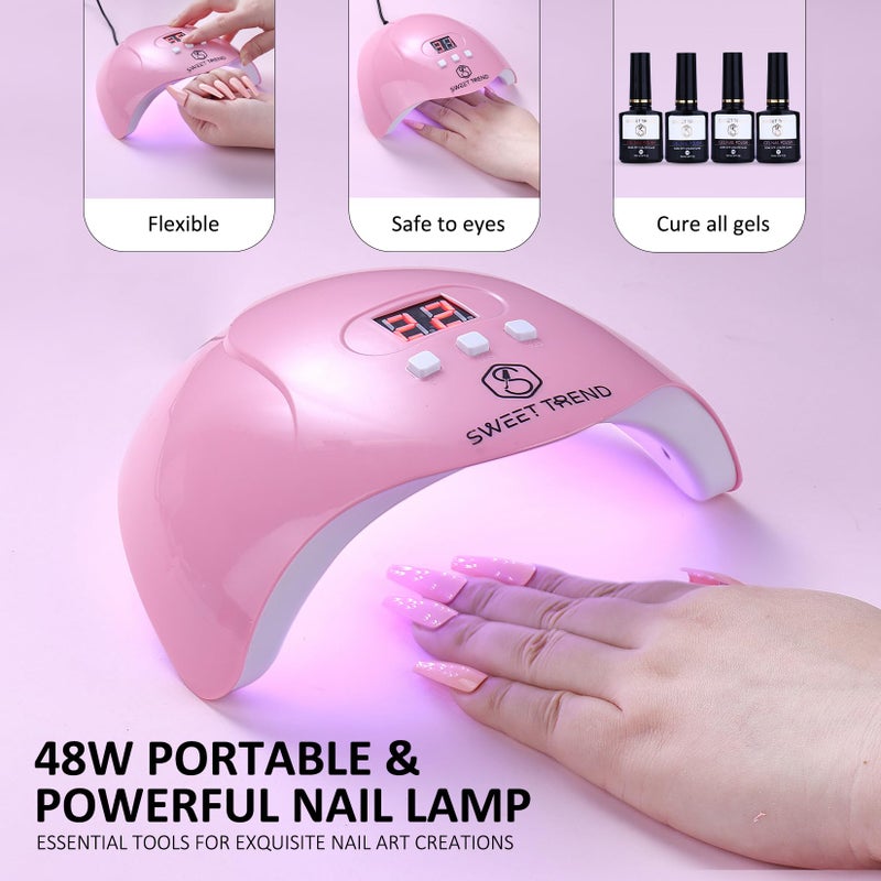 SWEET TREND Acrylic Nail Kit for Beginners: Professional Acrylic Powder Set with Everything for Starter Gel Nail Polish U V Light Nail Drill Full Tools Decoration for Home Salon Women - Image 5
