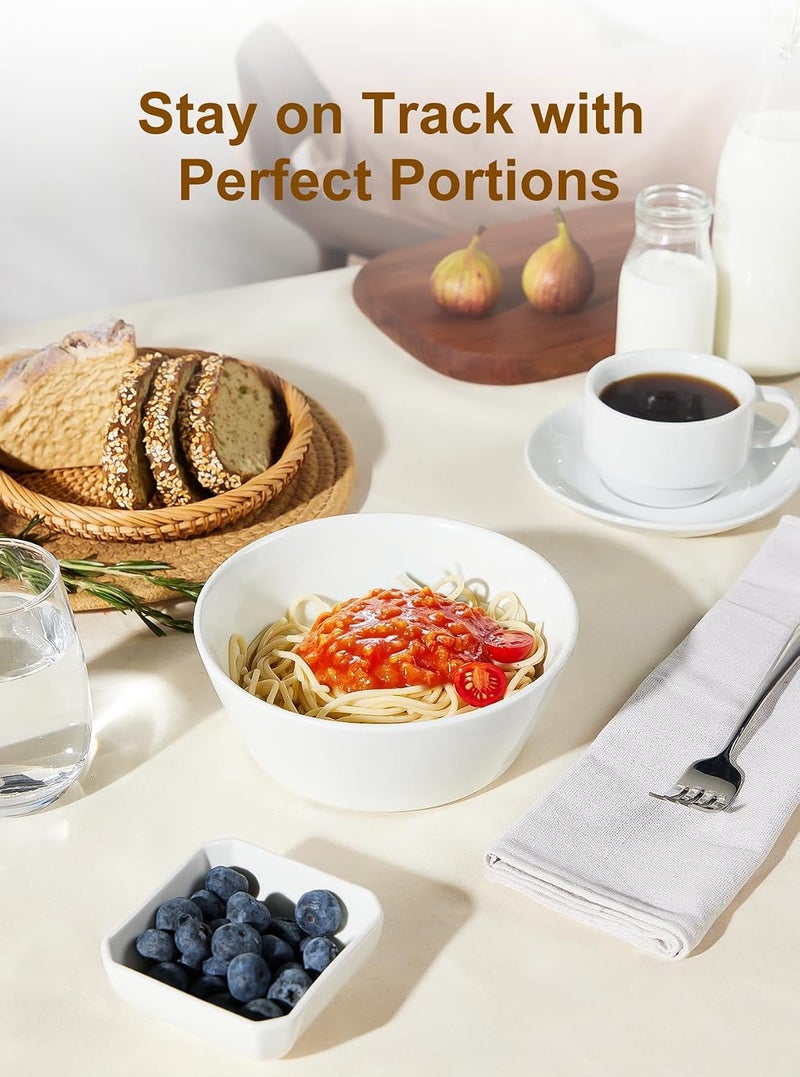 Yedio 32 OZ Large Soup Bowls Set of 4 – White Porcelain Bowls for Ramen, Cereal, Salad, Pasta, Oatmeal & More – Microwave, Dishwasher, Oven & Freezer Safe - Image 5