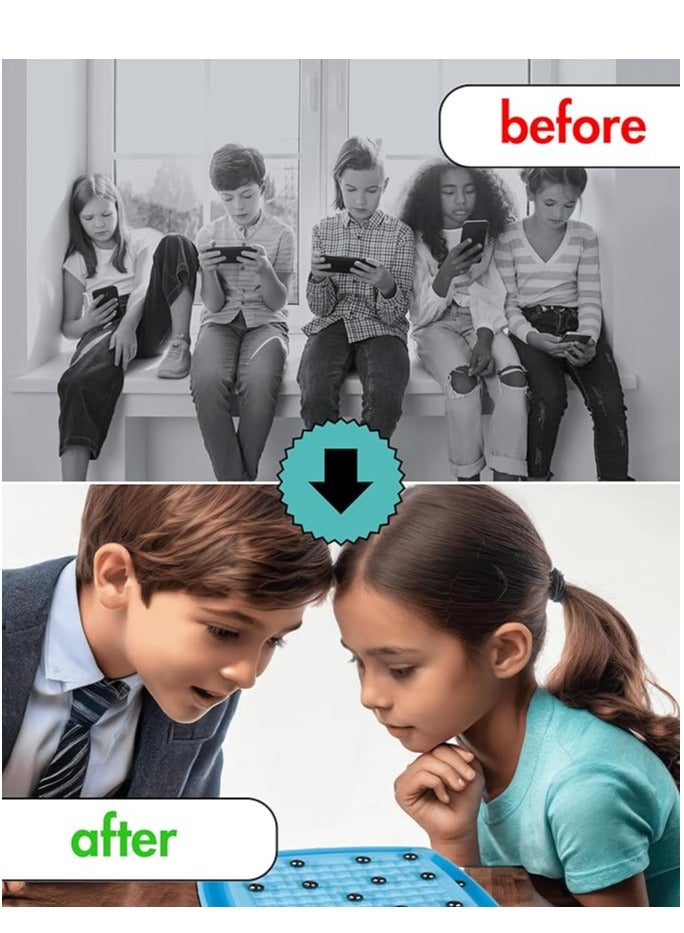 لعبة الشطرنج المغناطيسية 40 حجرًا مغناطيسيًا وإستراتيجية لحفلات العائلة لوحة ألعاب التفكير المنطقي 3 4 5 6 ألعاب حديقة للأطفال والكبار للبالغين ألعاب لوحية للأطفال ألعاب ذاكرة للاعبين - Image 4