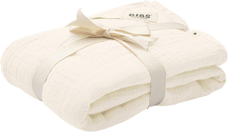 BIBS Cuddle Swaddle Muslin 120x120cm - Ivory - Image 1