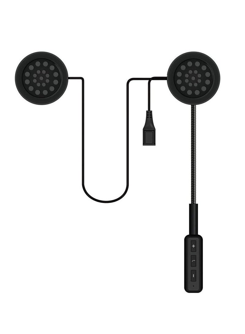 Generic Helmet Bluetooth Headset Universal Wireless Motorcycle Bluetooth Intercom for Helmet with 5 Hours Playing time Speakers Hands-Free Music Call Control Mic Earphones  - Image 1