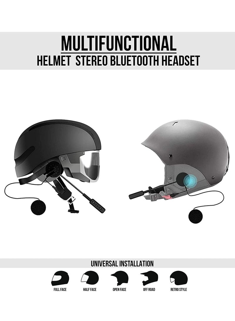 Generic Helmet Bluetooth Headset Universal Wireless Motorcycle Bluetooth Intercom for Helmet with 5 Hours Playing time Speakers Hands-Free Music Call Control Mic Earphones  - Image 3