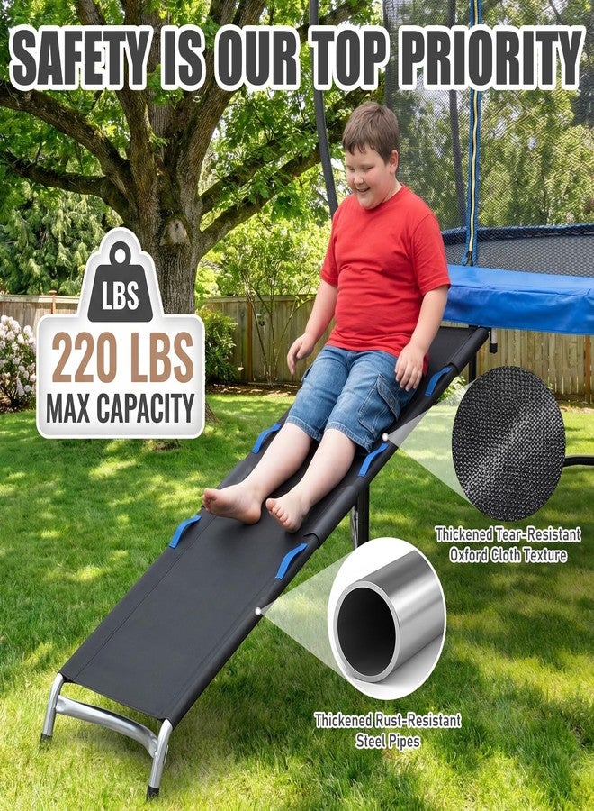 Blanketown Trampoline Slide, with Handrails, Universal Children's Trampoline Ladder, Safety Strong Tear Resistant Fabric Trampoline Accessories for Kids Toddlers Climb Up & Slide Down - Image 3