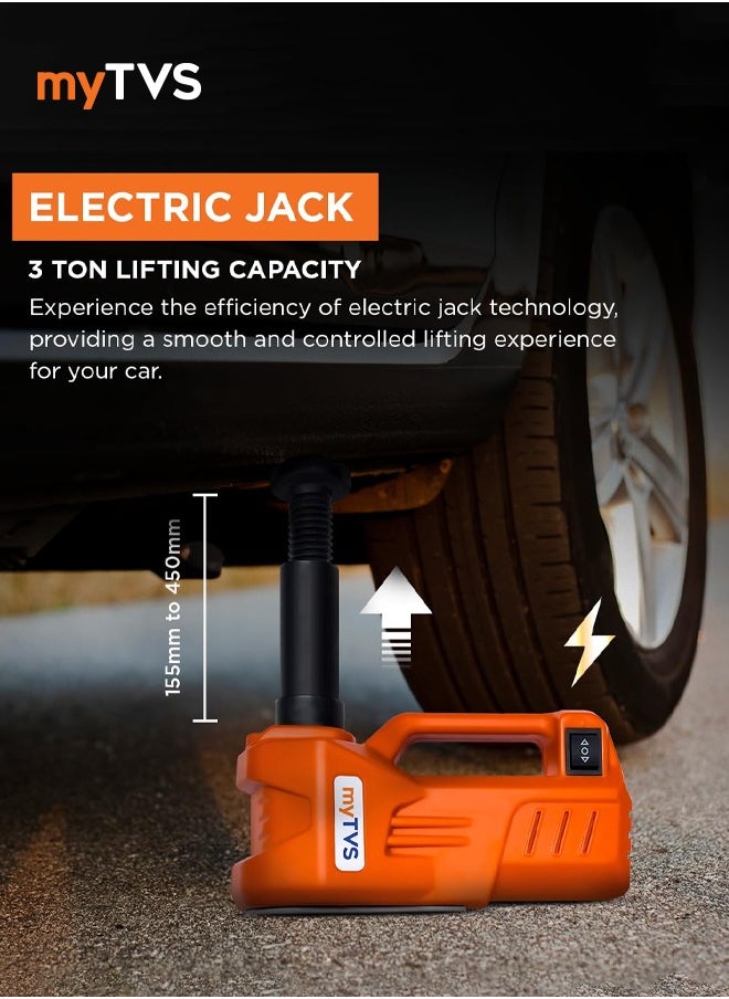 myTVS myTVS Electronic 3-Ton Car Jack | Automatic & Portable Jack for All cars with in-Build LED Light TJ-65  - Image 3