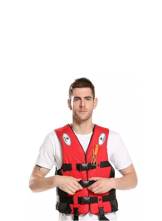 REBENUO Swimming jacket, latest model, safety jackets, size XL (red) - Image 2