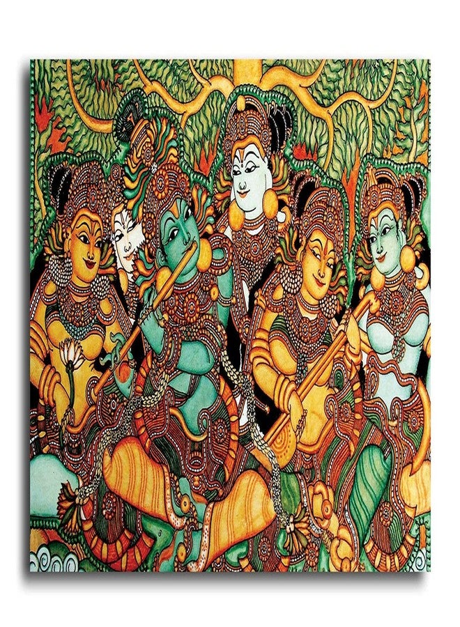 PIXELARTZ لوحة قماشية من بيكسل آرتز - فن الجداريات في ولاية كيرالا - بدون إطار (متعددة الألوان، كبيرة) - Image 4