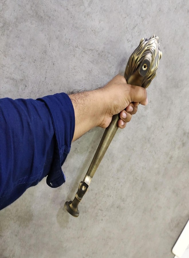 ABVIN Lion Antique Door Handle, Door Pull Entry Door Handle Lion Head Design - 1 Pcs (14.9 inch) - Image 4