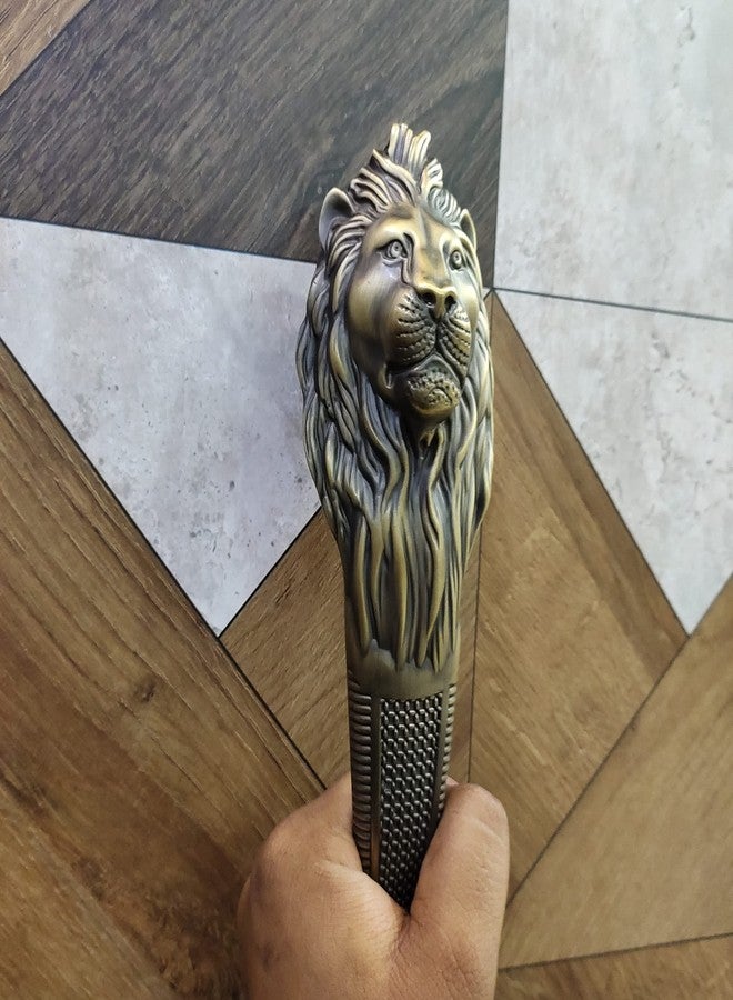 ABVIN Lion Antique Door Handle, Door Pull Entry Door Handle Lion Head Design - 1 Pcs (14.9 inch) - Image 1