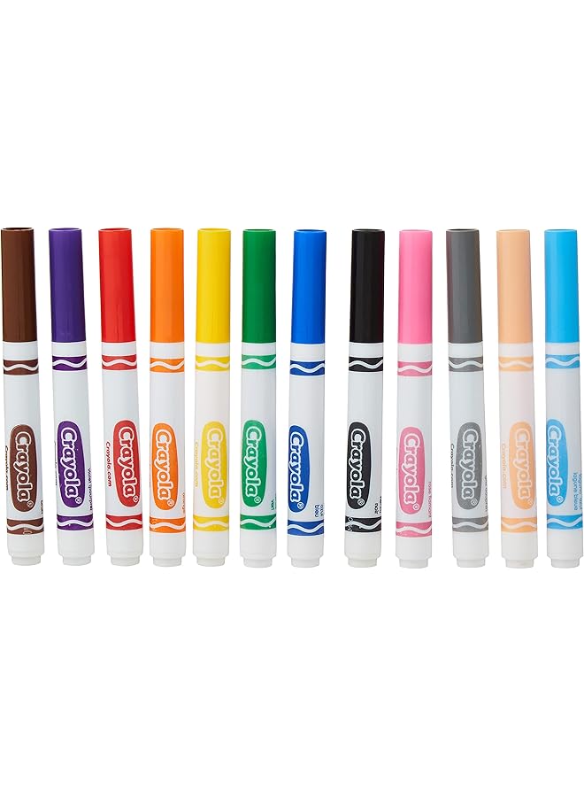 كرايولا مجموعة من 12 قلم تحديد خطوط عريضة متنوعة، قطعة واحدة - Image 3