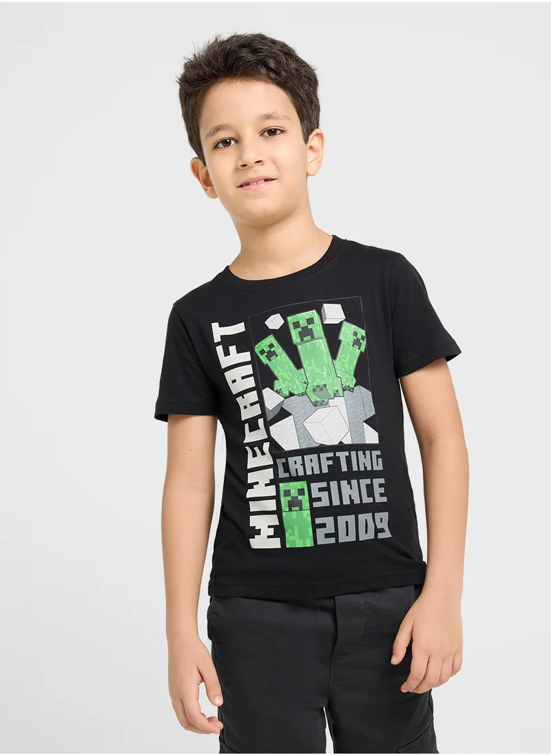 ماين كرافت MINECRAFT Boys Printed T-shirt