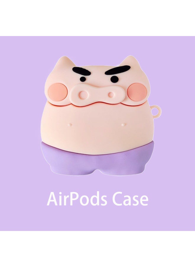 Generic - Fat Doodle Left Guard AirPods Pro For Apple Bluetooth Earphone Set 2/3/4 Generation Cartoon Protective Shell Suitable For Cute-Color:Fat Left Door Guard-Applicable Model:AirPods 3(2021) - Image 1