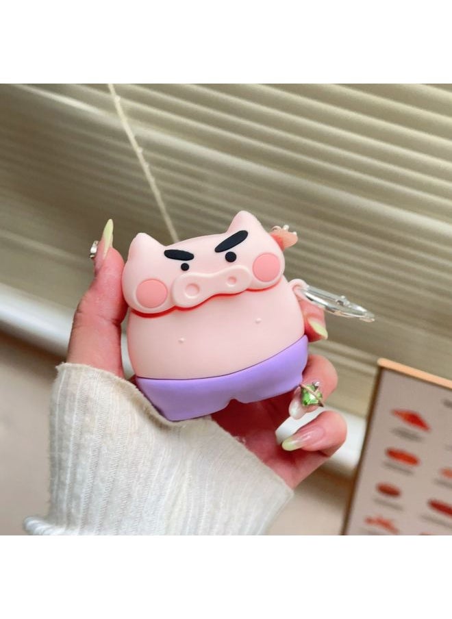 Generic - Fat Doodle Left Guard AirPods Pro For Apple Bluetooth Earphone Set 2/3/4 Generation Cartoon Protective Shell Suitable For Cute-Color:Fat Left Door Guard-Applicable Model:AirPods 3(2021) - Image 1