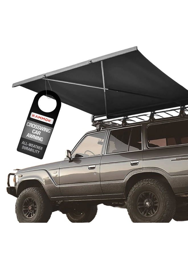 KAMMOK CROSSWING: Car Awning | Three-Second Deployment | No Supports Required | All-Weather Durability | Adjustable Coverage | Desert Tan 5 ft (Gray, 5 ft) - Image 1