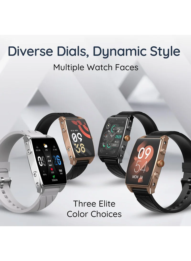 بيبل Mega 2.06" Smartwatch for Men and Women, AMOLED Display, Bluetooth Calling, Always On Display, SpO2, Heart Rate Monitoring, AI Voice Assistant, Multi-Sports Modes, Sleep Tracking, Alarm & Notifications