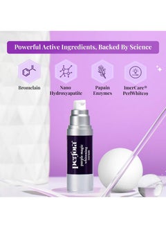 Perfora Luminous White Oral Care Combo: Purple Magic Whitening Serum & Charcoal Watermelon Mint Sls Free Toothpaste For Adults | V34 Colour Corrector For Teeth | Enamel Safe & Effective Teeth Whitener  - Image 4