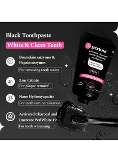 Perfora Luminous White Oral Care Combo: Purple Magic Whitening Serum & Charcoal Watermelon Mint Sls Free Toothpaste For Adults | V34 Colour Corrector For Teeth | Enamel Safe & Effective Teeth Whitener  - Image 5