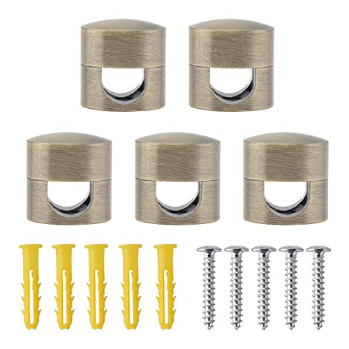 RTNLIT Swag Hook for Chandelier Ceiling Lights Cable, Lamp Hook for Fabric Electrical Cord Cable Hanging Pendant Lighting Fixtures(Bronze, Pack of 5) - Image 1