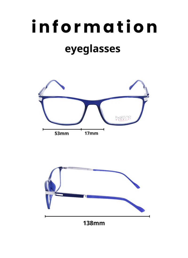 Baleno WAYFARER Frame Eyeglasses with High-Quality Anti-Reflective Lenses - Stylish & Durable Prescription Glasses  - Image 2