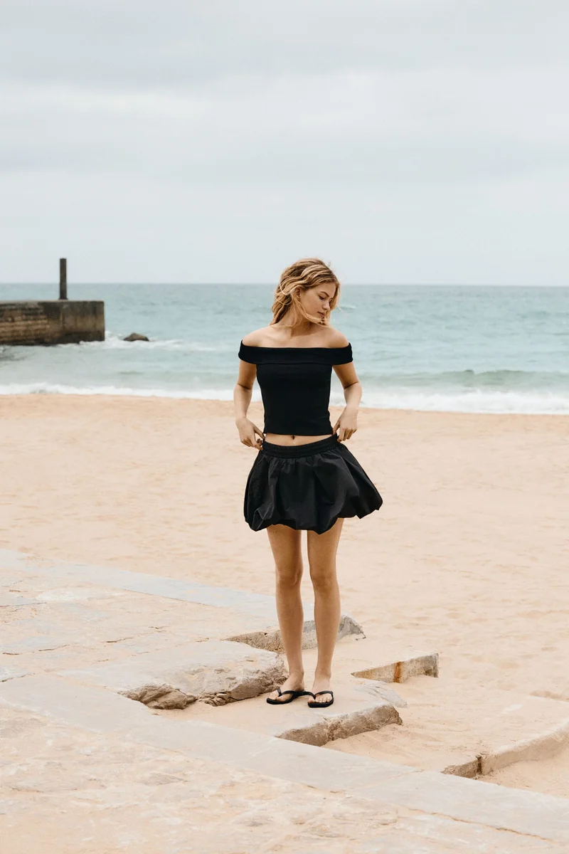 H&M Ribbed off-the-shoulder top