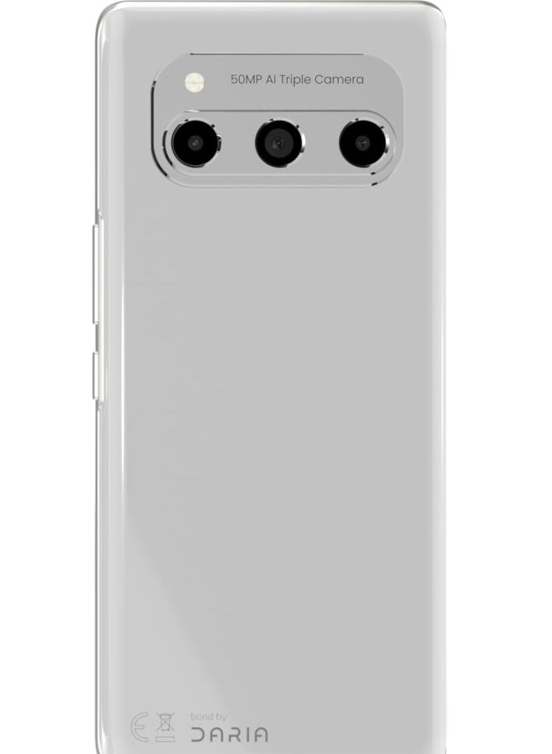 Daria BOND 5G Android 14 Smartphone, 8GB RAM, 256GB Storage, 50MP AI Triple Camera, 120Hz Curved AMOLED, Octa-Core 2.6 GHz, Web3 Monetization, Built-In Wallet, White Color, with 66 Watts Super Fast Charge Power Adapter - Image 3