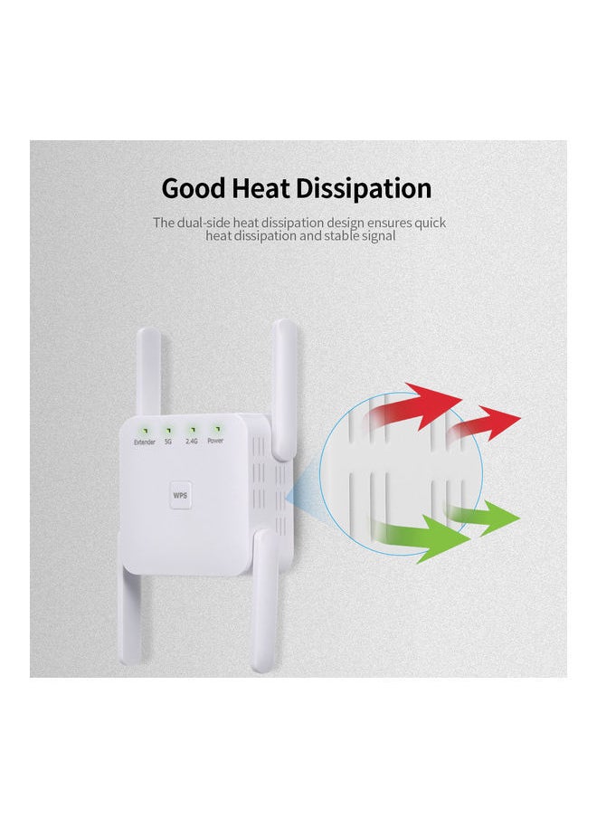 NIBEMINENT 5G Dual Frequency WiFi Repeater White  - Image 2