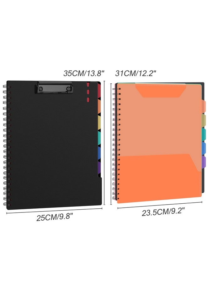Uquelic Folders With Pockets, Clipboard Folio With 6 Colour Dividers 12 Pockets For Letter Size (11''X8.5''), Hardcover Clipboard Storage For Office, School And Nurse - Image 5
