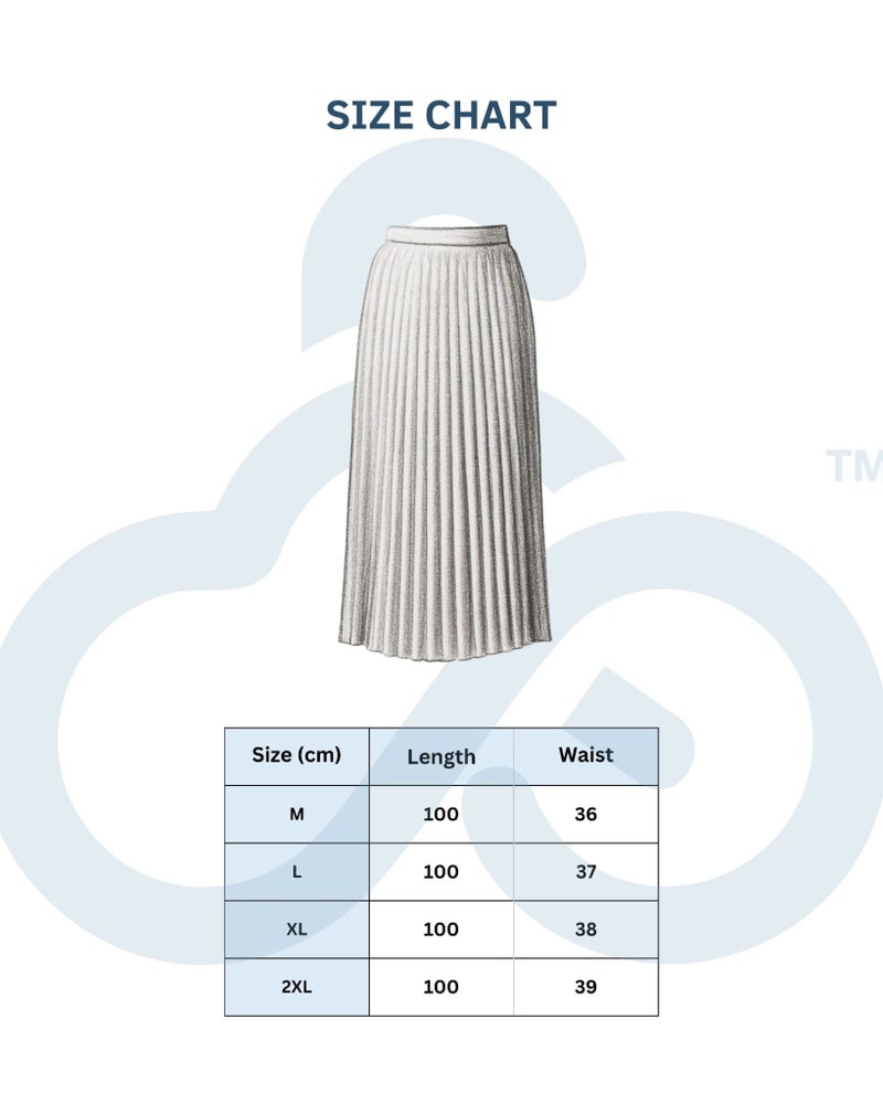 Cloud Fashion Beige Suede Pleated Skirt - Image 3
