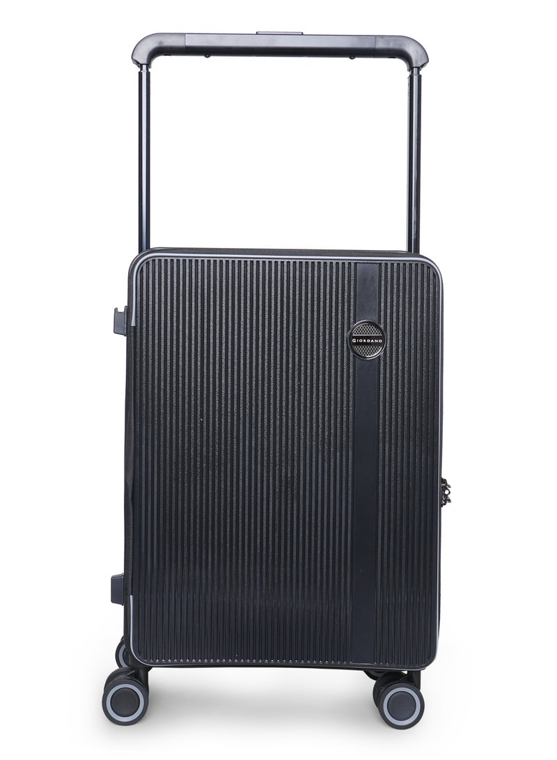 GIORDANO Giordano Genius Wide Handle Cabin Luggage Black | Laptop Compartment Luggage, Cabin Size Trolley Bag | Durable Lightweight Carry-On Suitcase, 20 Inch Suitcase | Premium Luggage & Travel Gear  - Image 1