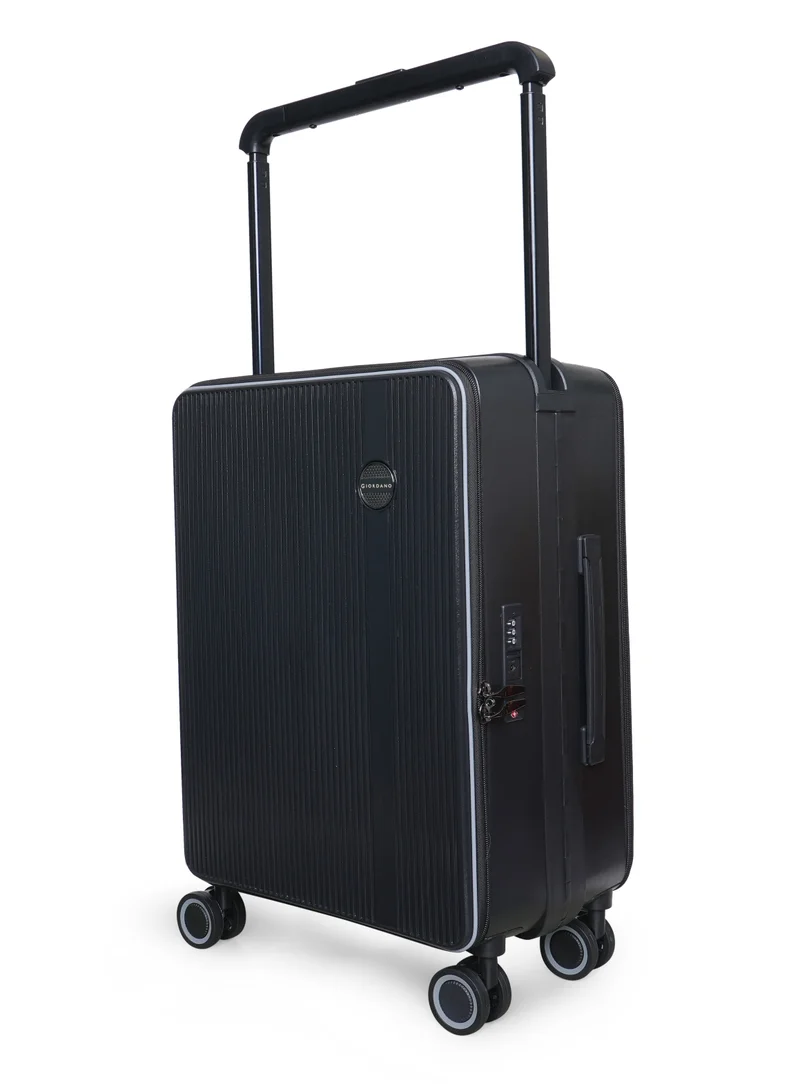 GIORDANO Giordano Genius Wide Handle Cabin Luggage Black | Laptop Compartment Luggage, Cabin Size Trolley Bag | Durable Lightweight Carry-On Suitcase, 20 Inch Suitcase | Premium Luggage &amp; Travel Gear