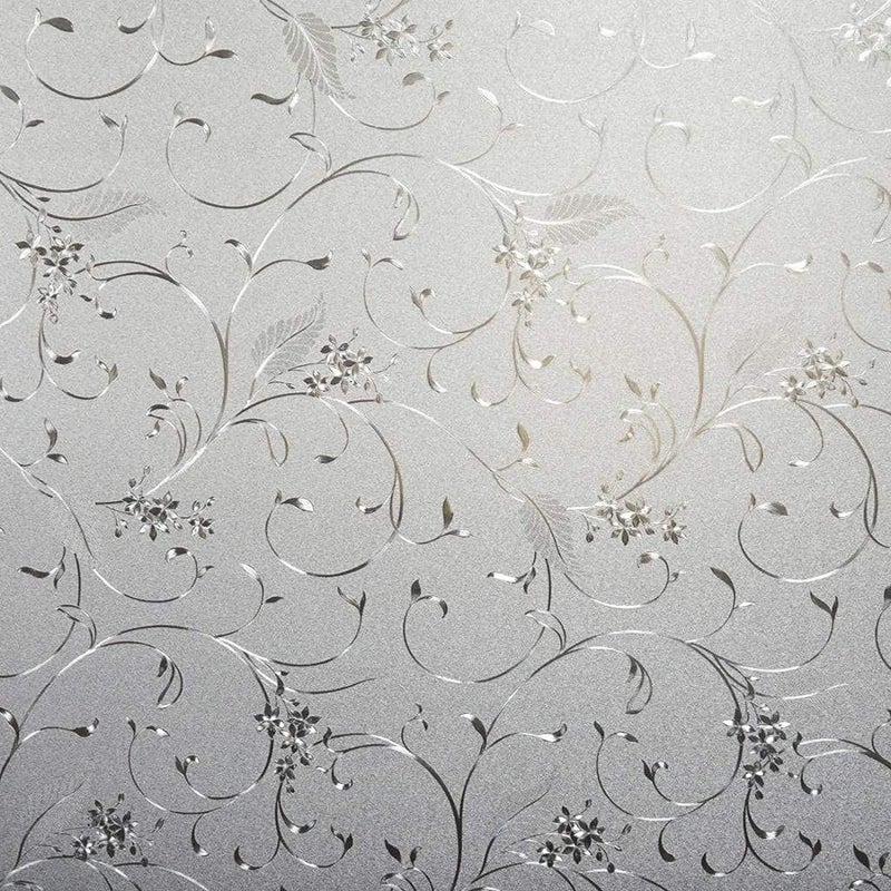 Niviy Static Cling NonAdhesive Window Film Frosted Glass Film Bathroom Door Glass Decoration Window Film Privacy Covering 118x 118
