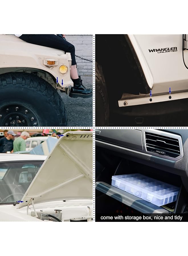 اكس بي ار ان مجموعة من 12 أداة لإزالة الزخارف، طقم أدوات إزالة زخارف الصوت لأبواب ولوحات السيارة، مجموعة أدوات إزالة مشابك التثبيت التلقائية - Image 2