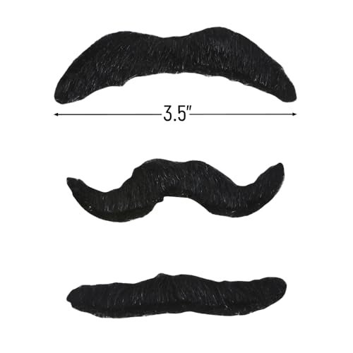 Rhode Island Novelty 3.5 Inch Mustache Set, One Pack of 3 - Image 3