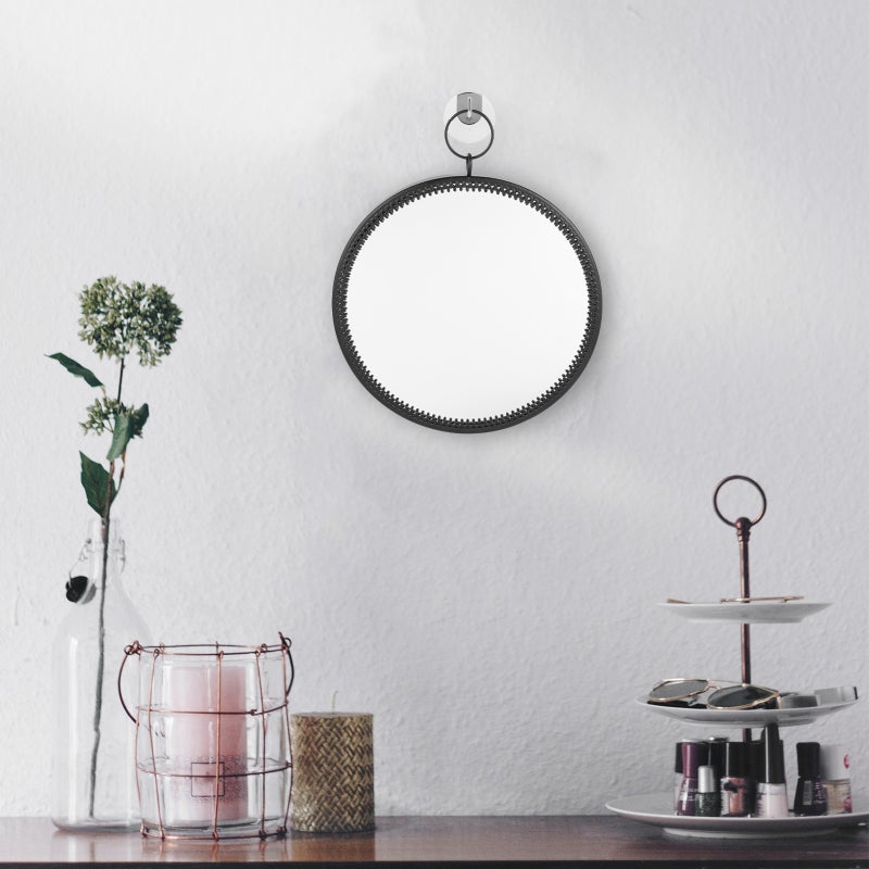 Makeup Mirror Vanity Mirror Multi-function Round Hanging Mirror for Bedroom - Image 3