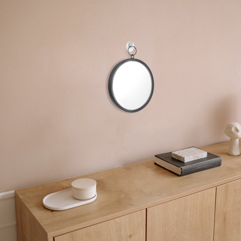 Makeup Mirror Vanity Mirror Multi-function Round Hanging Mirror for Bedroom - Image 2