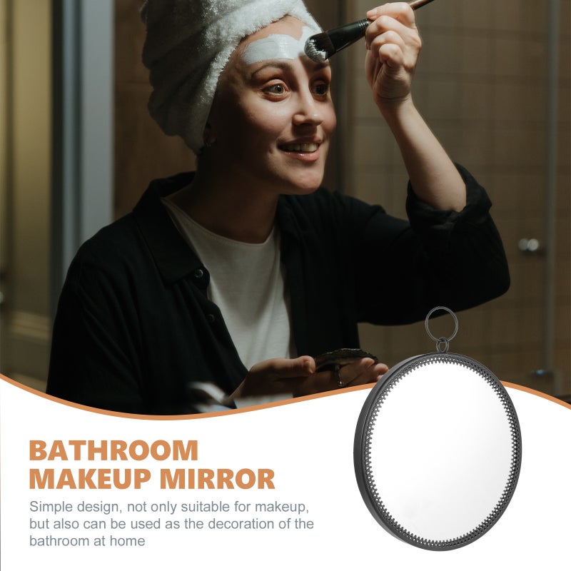 Makeup Mirror Vanity Mirror Multi-function Round Hanging Mirror for Bedroom - Image 5
